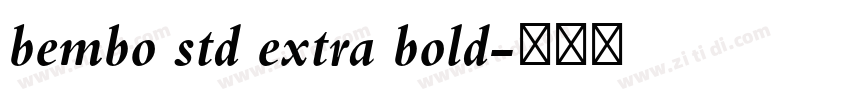 bembo std extra bold字体转换